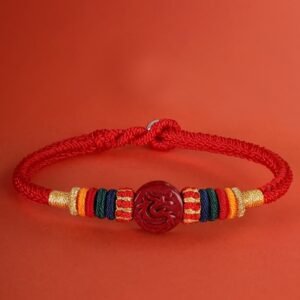 Year of the Dragon Sterling Silver Chinese Cinnabar Auspicious Matches Blessing Bracelet (Extra 30% Off | USE CODE: FS30) | Your Quiet Daily Anchor for Gentle Focus | AetherFate