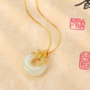 Smooth White Jade Calm Necklace | AetherFate