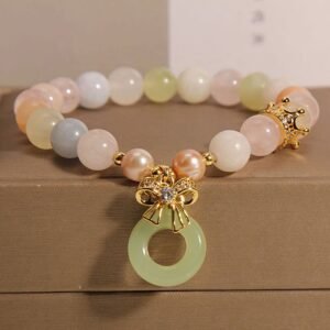 Morganite Peace Buckle Jade Confidence Bracelet | Your Quiet Daily Anchor for Quiet Wisdom | AetherFate