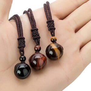 Tibetan Tiger's Eye Necklace | Your Quiet Daily Anchor for Quiet Warmth | AetherFate