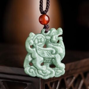 For When You Need Quiet Wisdom | Jade PiXiu String Necklace Pendant