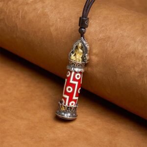 Tibetan Medicine Buddha Nine-Eye Dzi Bead Necklace Pendant | Your Quiet Daily Anchor for Quiet Presence | AetherFate