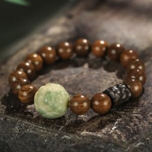 Sandalwood Bodhi Seed PiXiu Ebony Wood Bead Bracelet | Your Quiet Daily Anchor for Quiet Presence | AetherFate