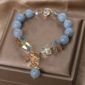 Aquamarine & Crystal Bracelet | Your Quiet Daily Anchor for Gentle Clarity | AetherFate