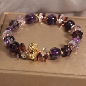 Amethyst Red Crystal White Crystal Pumpkin Inner Peace And Bracelet | Your Quiet Daily Anchor for Quiet Calm | AetherFate