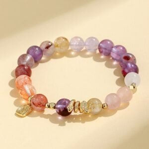 Amethyst & Crystal Bracelet | Your Quiet Daily Anchor for Quiet Calm | AetherFate