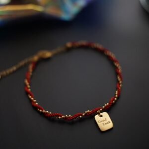 For When You Need Quiet Warmth | Red String Gold Plated Copper Good Strength Bracelet