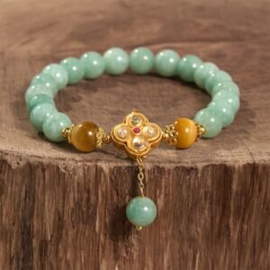 Steady Focus, Worn Daily. Tiger Eye & Jade Bracelet by AetherFate