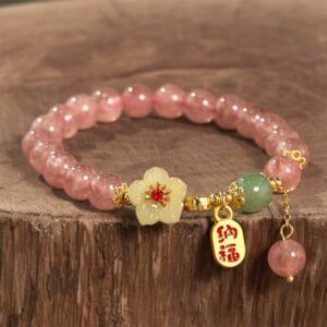 Strawberry Quartz Bracelet | Your Quiet Daily Anchor for Soft Joy | AetherFate