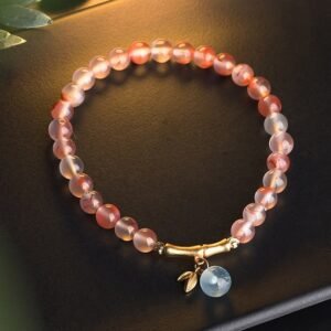 Gentle Clarity, Worn Daily. Aquamarine & Agate Bracelet by AetherFate