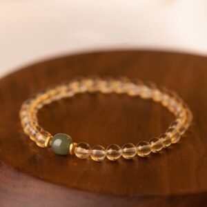 For When You Need Quiet Warmth — Citrine & Jade Bracelet | AetherFate