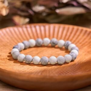 Picasso Jasper White Turquoise Courage Bracelet | Your Quiet Daily Anchor for Gentle Serenity | AetherFate