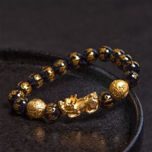 For When You Need Inner Stillness | space-warming Wealth-attuned Obsidian Bracelet | AetherFate