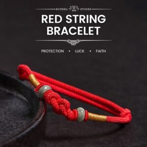 Red String Jade Fortune Knot Braided Couple Bracelet | Your Quiet Daily Anchor for Quiet Wisdom | AetherFate