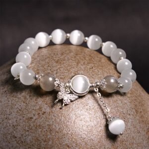 For When You Need Quiet Presence | Cat's Eye Moonstone Butterfly Star Charm Support Bracelet | AetherFate