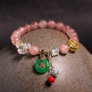 For When You Need Soft Joy — Strawberry Quartz Bracelet | AetherFate