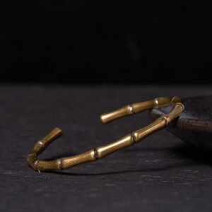 Bamboo Copper Brass Strength Bracelet Bangle | Your Quiet Daily Anchor for Quiet Connection | AetherFate