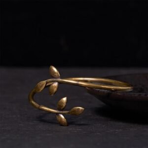 Clover Copper Brass Bracelet Bangle | Your Quiet Daily Anchor for Quiet Connection | AetherFate
