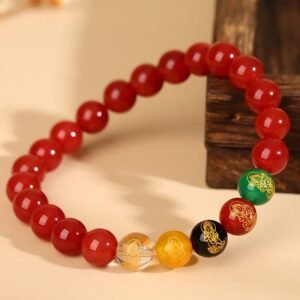 Steady Presence, Worn Daily. Five Elements Various Agate Jambhala Bracelet by AetherFate
