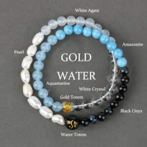 For When You Need Steady Presence | Five Elements Various Agate Crystal Pearl Black Onyx White Agate White Crystal Bracelet