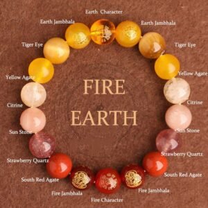 Five Elements Various Agate Crystal South Red Agate Strawberry Quartz Sun Stone Citrine Bracelet | Your Quiet Daily Anchor for Gentle Optimism | AetherFate