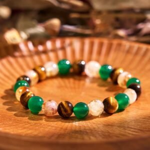 Tiger Eye Green Agate Citrine Mix And Match Beads Bracelet | Your Quiet Daily Anchor for Quiet Warmth | AetherFate