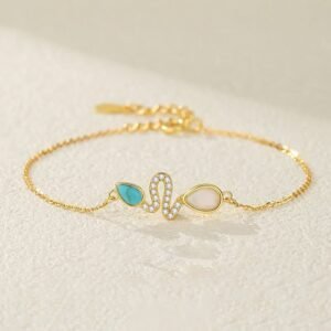 Against your collarbone | Turquoise Bracelet by AetherFate