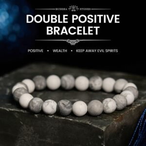 Gentle Serenity, Worn Daily. Picasso Jasper White Turquoise Courage Bracelet by AetherFate