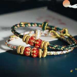 For When You Need Quiet Presence | Chinese Natal Buddha Colorful Strings Bracelet