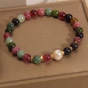For When You Need Quiet Presence | Tourmaline Pearl Wisdom Bracelet