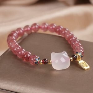 Strawberry Quartz Bracelet | Your Quiet Daily Anchor for Soft Joy | AetherFate