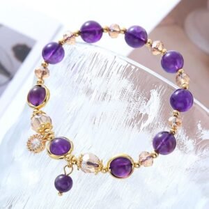 Quiet Calm, Worn Daily. Amethyst & Crystal Bracelet by AetherFate