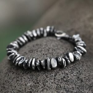 Gentle Focus, Worn Daily. 999 Sterling Silver Small Change Shape Bracelet by AetherFate