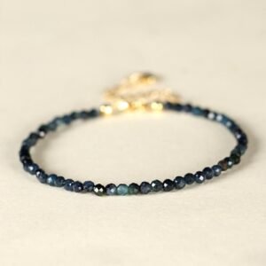 Quiet Connection, Worn Daily. Indicolite Tourmaline Copper Beads Wisdom Bracelet by AetherFate