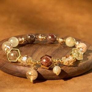 For When You Need Gentle Clarity — Rutilated Quartz & Amethyst Bracelet | AetherFate