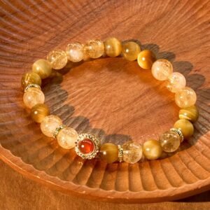 For When You Need Steady Focus — Tiger Eye & Citrine Bracelet | AetherFate