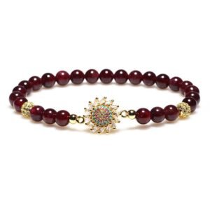 Quiet Resolve, Worn Daily. Garnet Bracelet by AetherFate