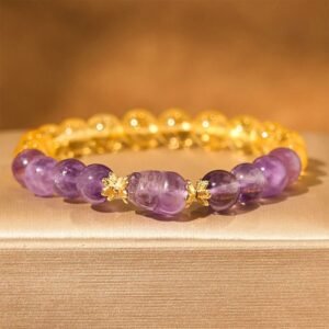 Quiet Calm, Worn Daily. Amethyst & Citrine Bracelet by AetherFate