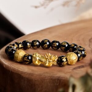 Inner Stillness, Worn Daily. FengShui PiXiu Obsidian Bracelet by AetherFate