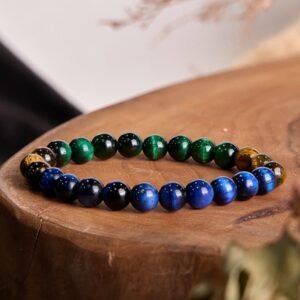 Blue Tiger Eye Green Tiger Eye Tiger Eye Balance Bracelet | Your Quiet Daily Anchor for Quiet Warmth | AetherFate
