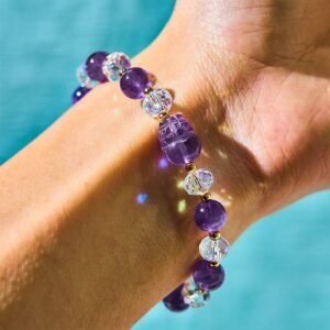 Quiet Calm, Worn Daily. Amethyst Pixiu Crystal Balance Bracelet by AetherFate