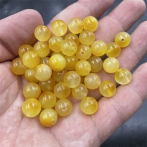 For When You Need Quiet Wisdom | Quartzite Jade Dyed Yellow Beads Peace Concentration Bracelet