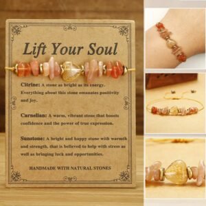 For When You Need Gentle Optimism | Lift Your Soul Citrine Carnelian Sun Stone Happiness Bracelet