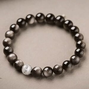 Clarity & Grounding, Worn Daily. Obsidian Bracelet by AetherFate