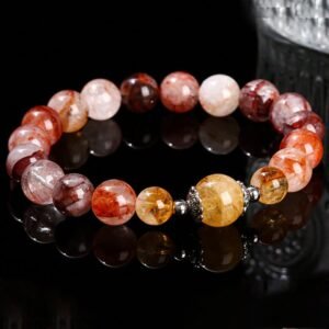 Against Your Wrist | Crystal Bracelet | Red Hematoid Quartz(... | AetherFate