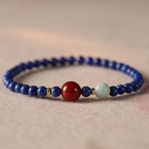 For When You Need Steady Presence | Small Lazurite Agate Ultra-thin Beads Positive Bracelet