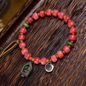 🔮 Tibetan Camel Bone Red Agate Bracelet | Your Quiet Daily Anchor for Steady Presence | AetherFate