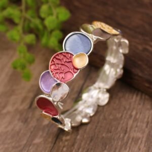 For When You Need Quiet Presence | The Tree Of Life Round Pattern Unity Alloy Elastic Bracelet Bangle