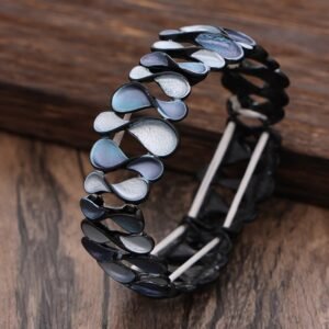 🔮 Quiet Presence, Worn Daily. Colorful Geometric Hollow 8-shaped Alloy Elastic Bracelet Bangle by AetherFate