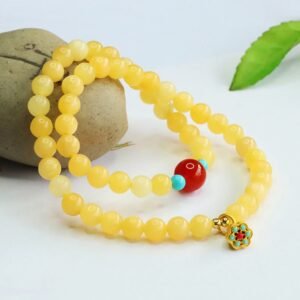 🔮 Topaz Red Agate Bead Fortune Bracelet | Your Quiet Daily Anchor for Steady Presence | AetherFate